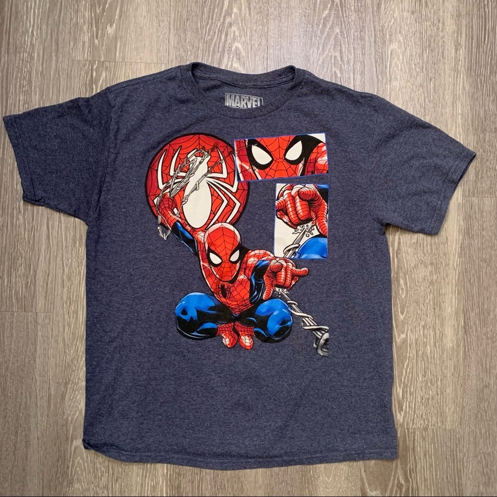 Marvel Spiderman Web‎ Slinging Graphic T-Shirt Youth Boy’s Size 2XL (18)​